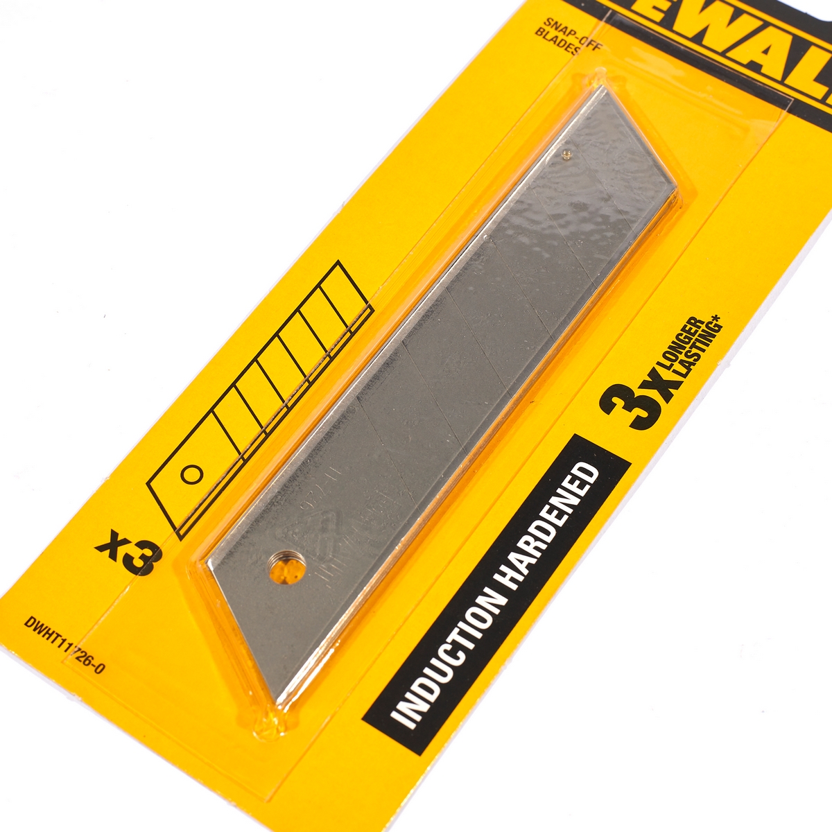 อะไหล่ใบมีดคัตเตอร์ HARDENED25 มม.(แพ็ค3ใบ DEWALT รุ่น DWHT11726-0 รูปที่ 3
