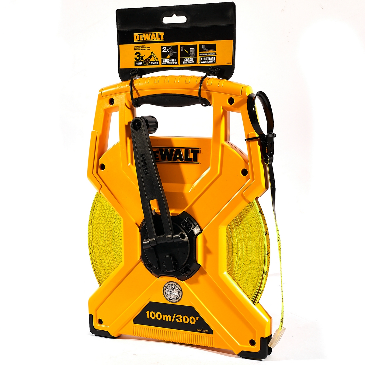 เทปวัดไฟเบอร์กลาส ขนาด 100 เมตร DEWALT รุ่น DWHT34067-30 ราคา ฿1,002