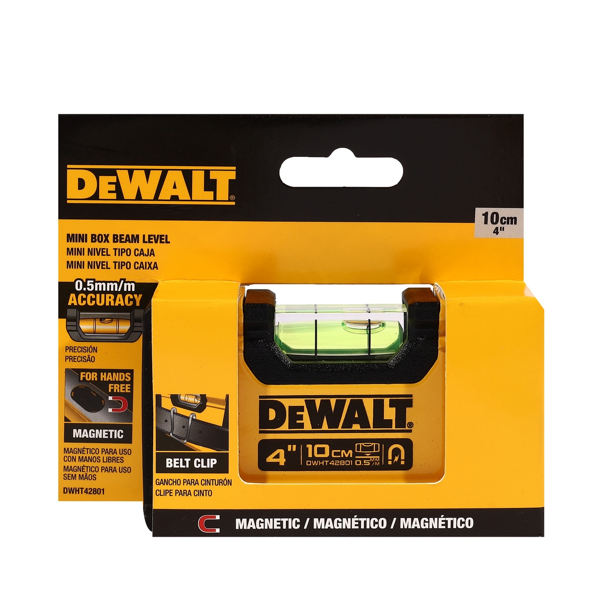 ระดับน้ำแบบพก BOX BEAM 4 นิ้ว แม่เหล็ก DEWALT รุ่น DWHT42801 รูปที่ 2