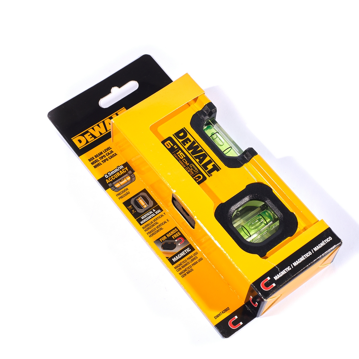 ระดับน้ำแบบพก BOX BEAM 6 นิ้ว แม่เหล็ก DEWALT รุ่น DWHT42802 รูปที่ 3
