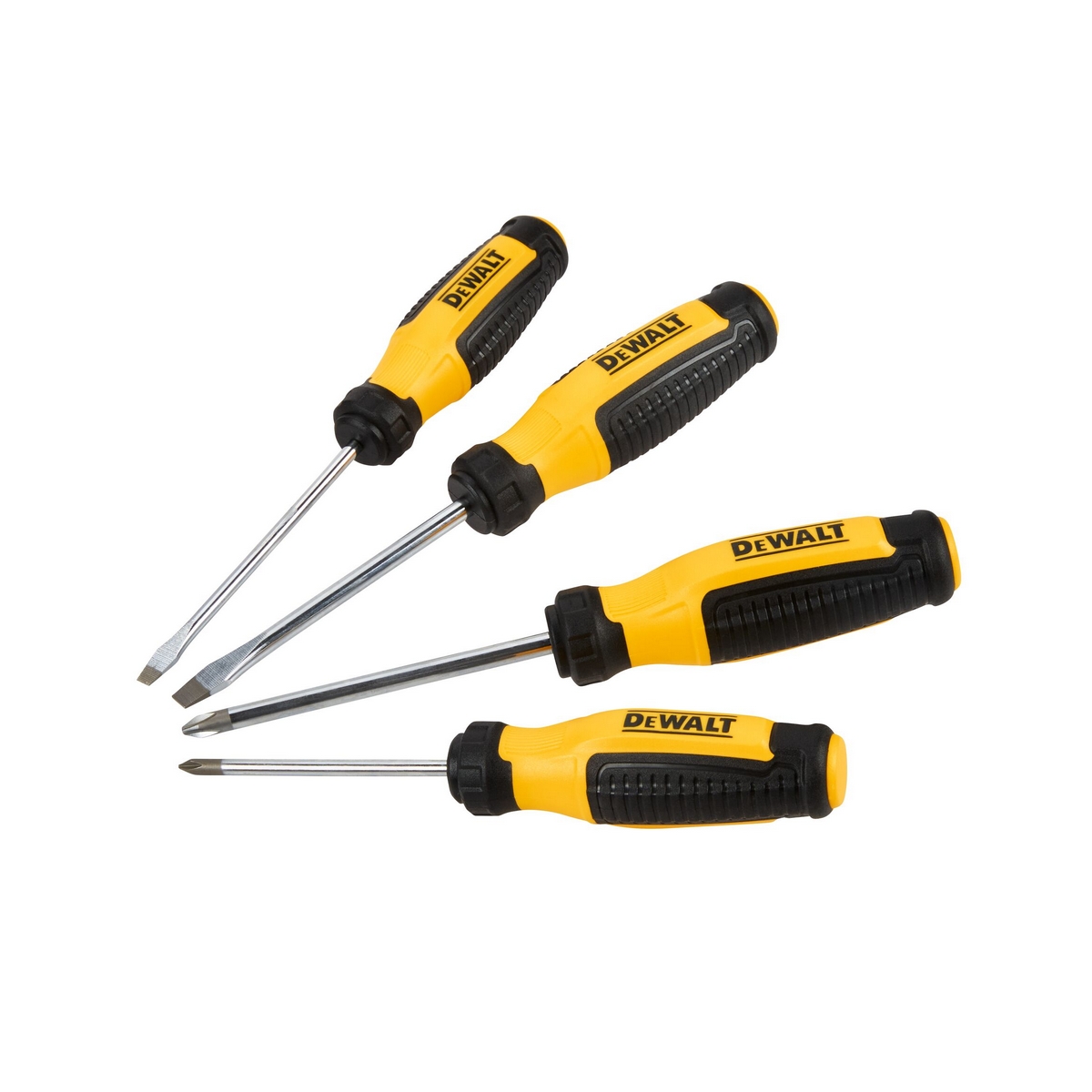 ชุดไขควง4ชิ้น (PH1,PH2 หัวแบน3/16",1/4") DEWALT รุ่น DWHT65200 ราคา ฿384