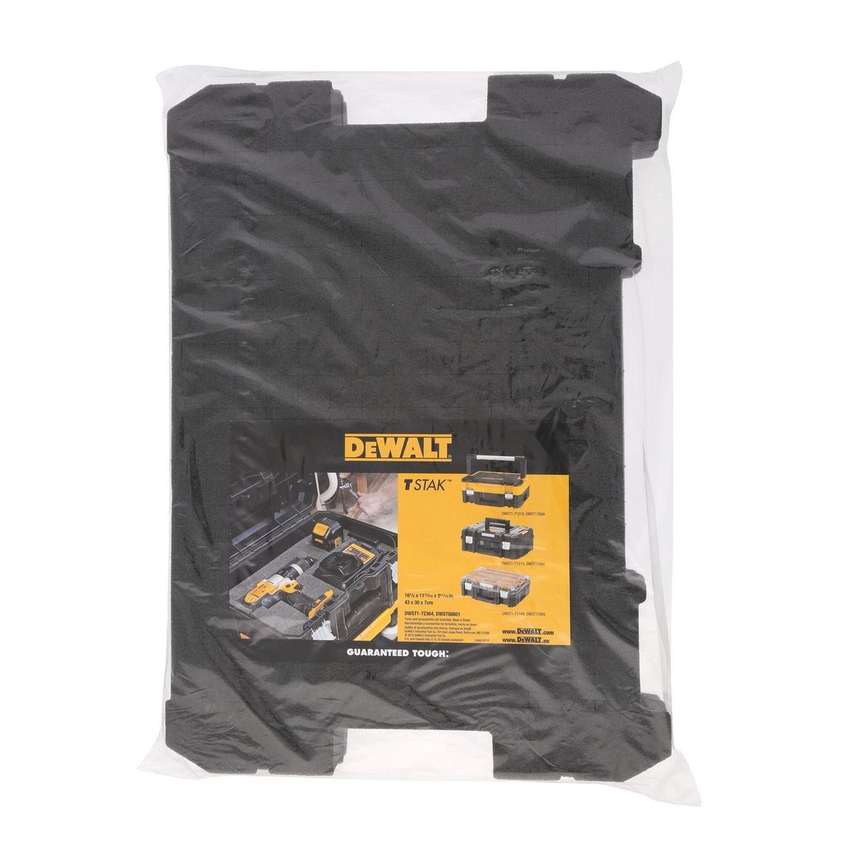 โฟมป้องกันกระแทก TSTAK (แพ็ค2ชิ้น) DEWALT รุ่น DWST1-72364 รูปที่ 2