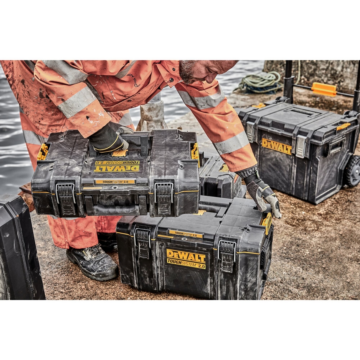 กล่อง TOUGHSYSTEM ขนาดมาตรฐาน 165 มม. DEWALT รุ่น DWST83293-1 รูปที่ 5