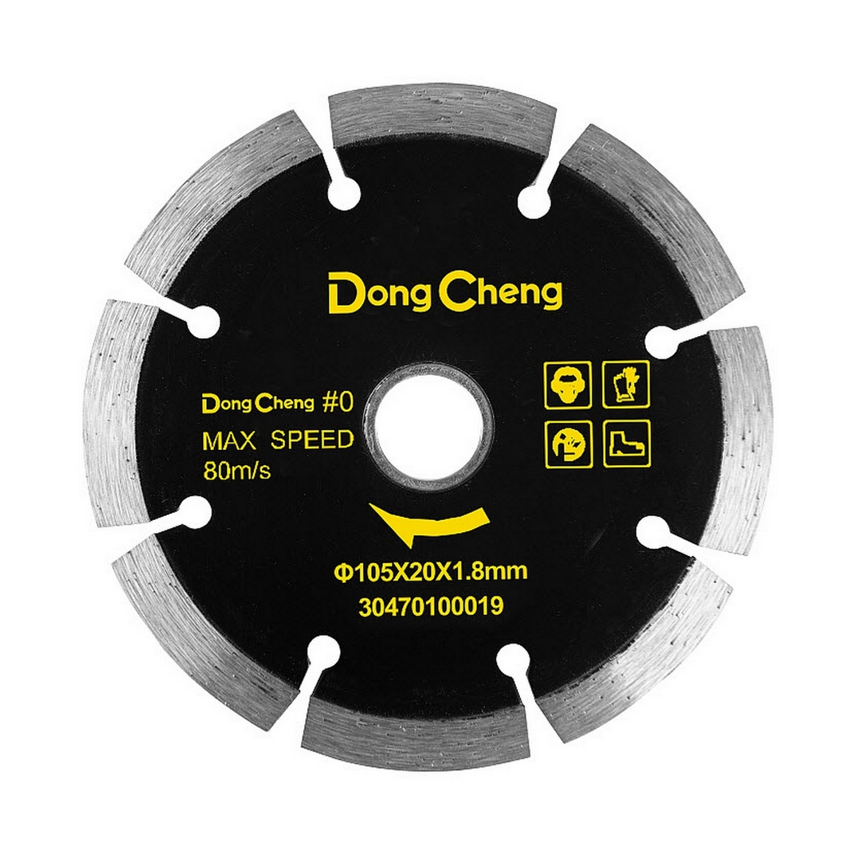 ใบเพชรตัดคอนกรีต 4" 105X20X1.8MM ทั่วไป DONG CHENG รุ่น DA-30470100019 ราคา ฿82.8