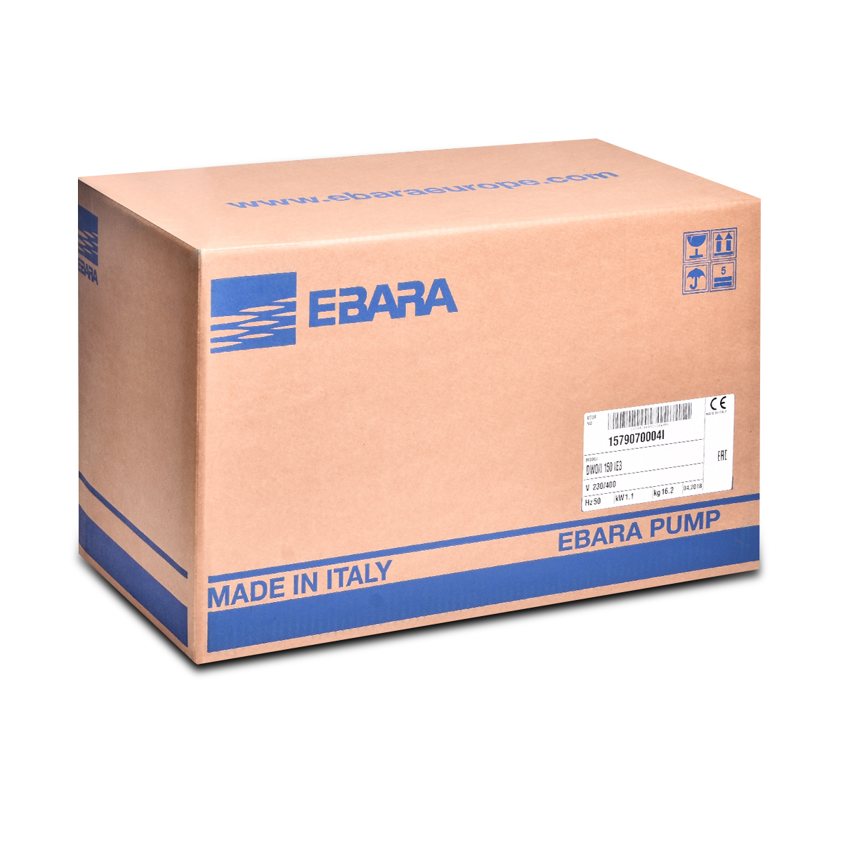 ปั๊มสแตนเลสใบพัดเปิด(1.5HP 3สาย) EBARA รุ่น DWO150 รูปที่ 4