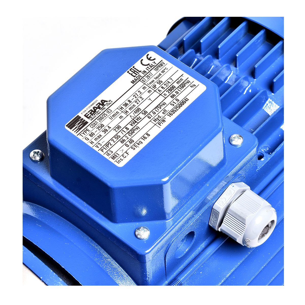 ปั๊ม SS304 ใบพัดเดี่ยว 3 สาย EBARA รุ่น CDX-200/25 รูปที่ 2