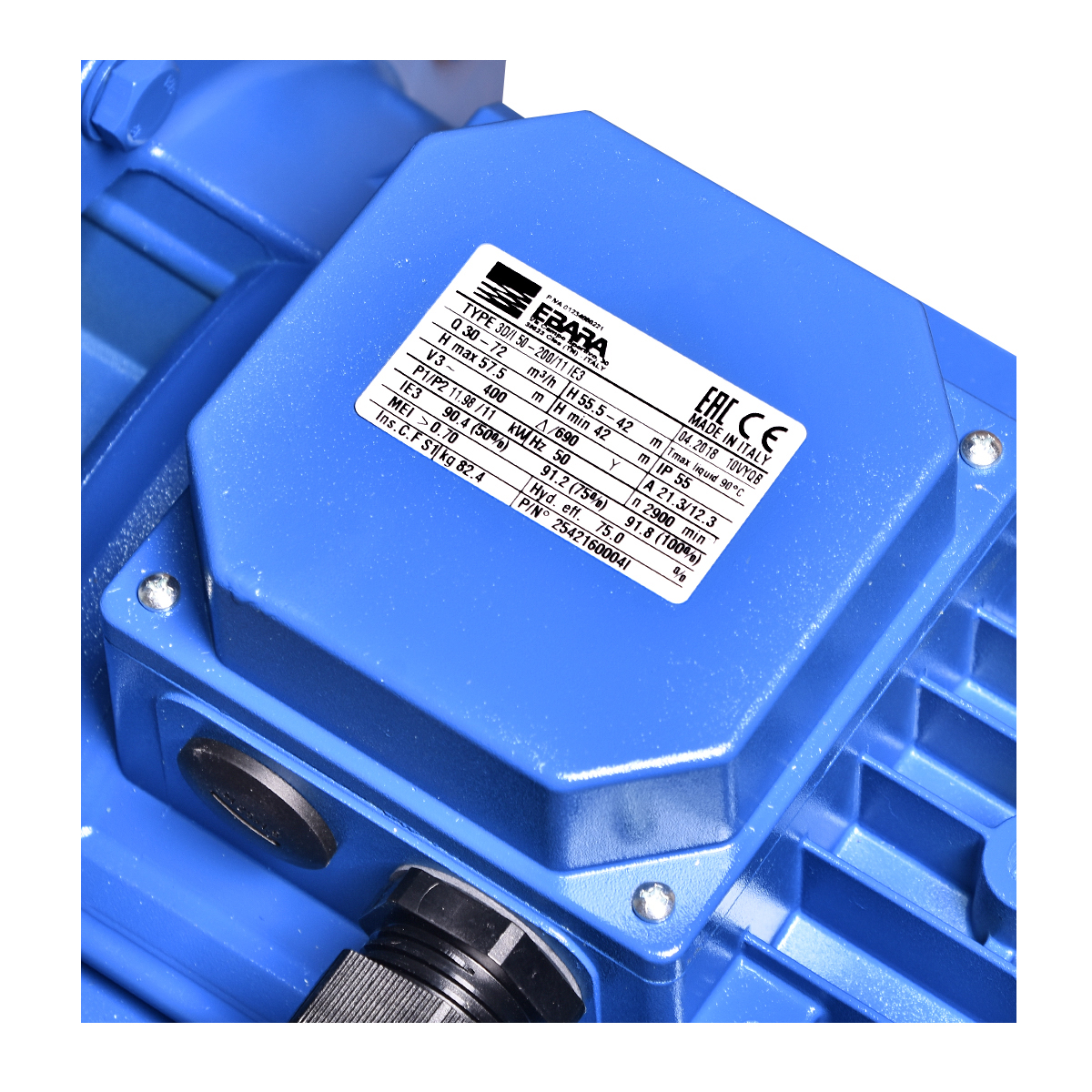 ปั๊มเหล็กหล่อ - 3 สาย EBARA รุ่น 3D 50-200/11 รูปที่ 3