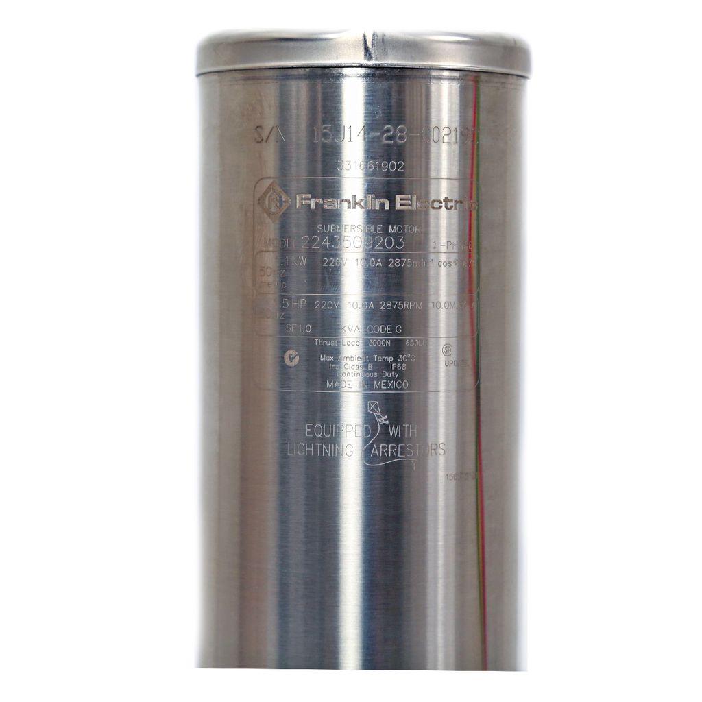 มอเตอร์ 4" 1.5HP 1 เฟส 220Vพร้อมสายไฟ48" FRANKLIN ราคา ฿12,240