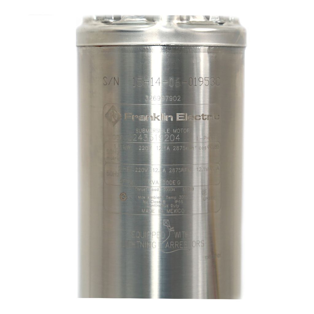 มอเตอร์ 4" 2HP 1 เฟส 220Vพร้อมสายไฟ48" FRANKLIN ราคา ฿13,740