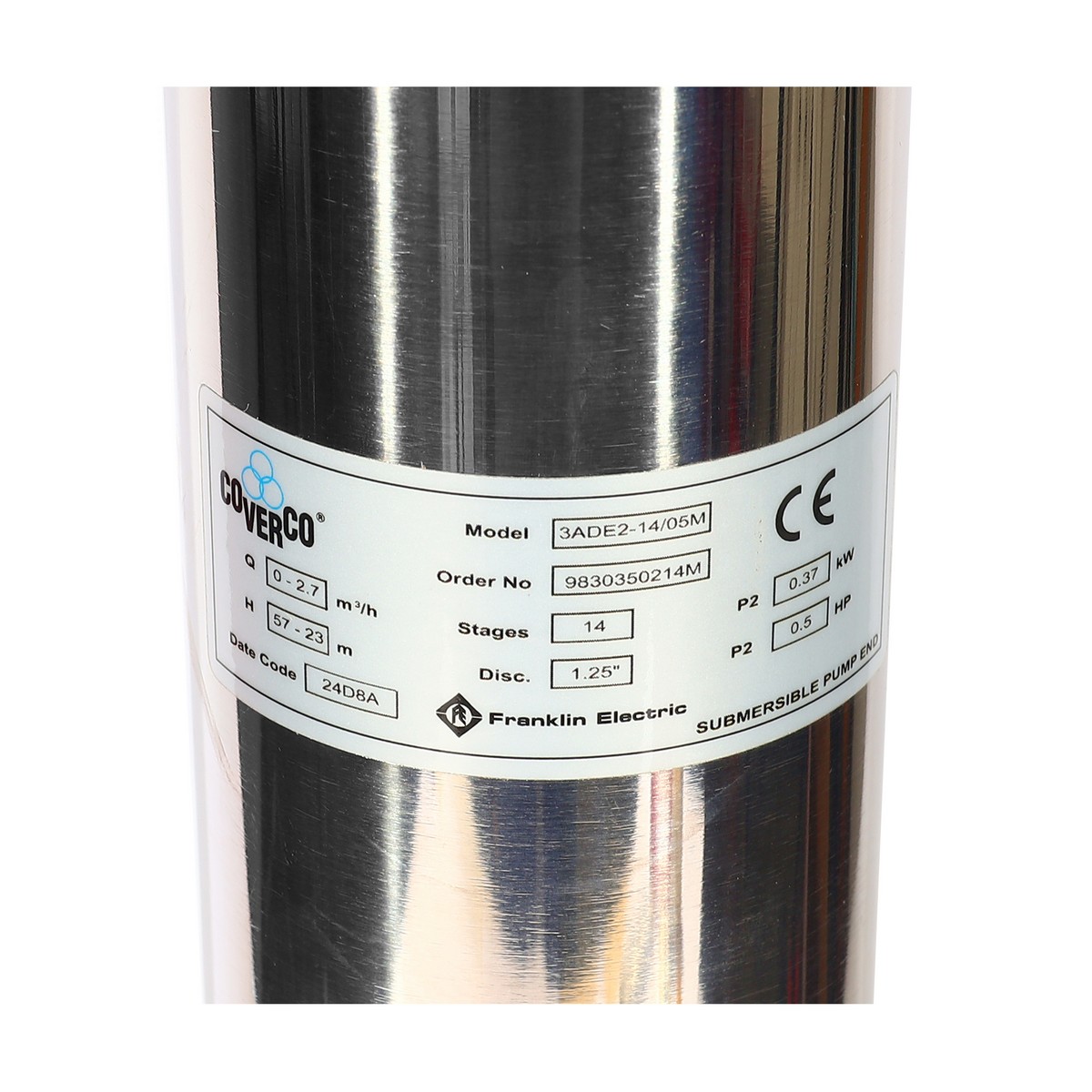 ปั๊มและมอเตอร์ 3" 3ADE2-14/05M 0.5HP FRANKLIN COVERCO รูปที่ 3