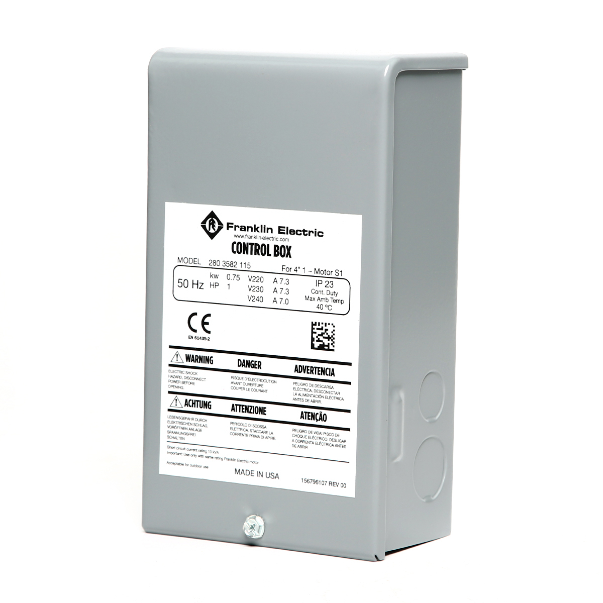 สวิตช์คอนโทรล 1 HP 220V 50HZ FRANKLIN รูปที่ 4