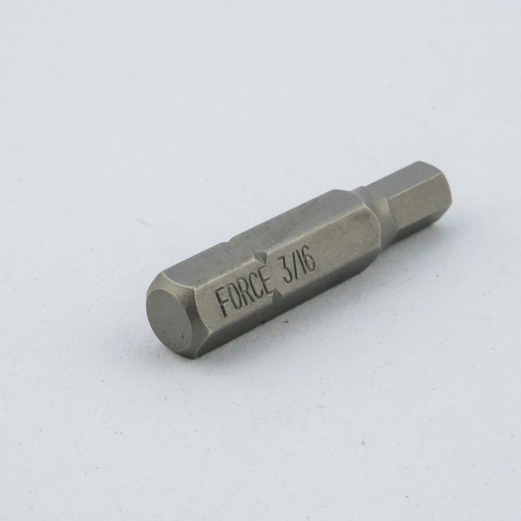 ดอกไขควง1/4"หกเหลี่ยม NO.3/16" FORCE รุ่น 124303.16 ราคา ฿18