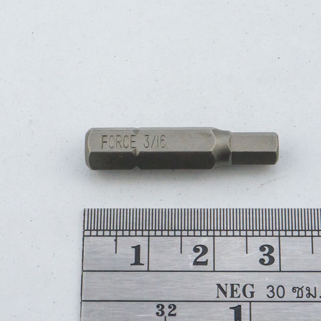ดอกไขควง1/4"หกเหลี่ยม NO.3/16" FORCE รุ่น 124303.16 รูปที่ 3