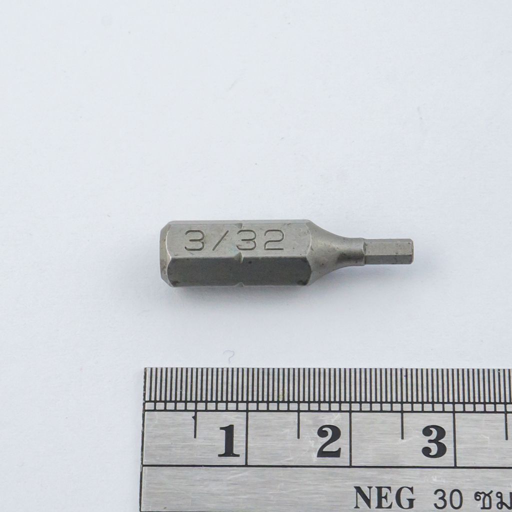 ดอกไขควง1/4" 6เหลี่ยมรู 3/32" FORCE รุ่น 124S253.32 รูปที่ 3