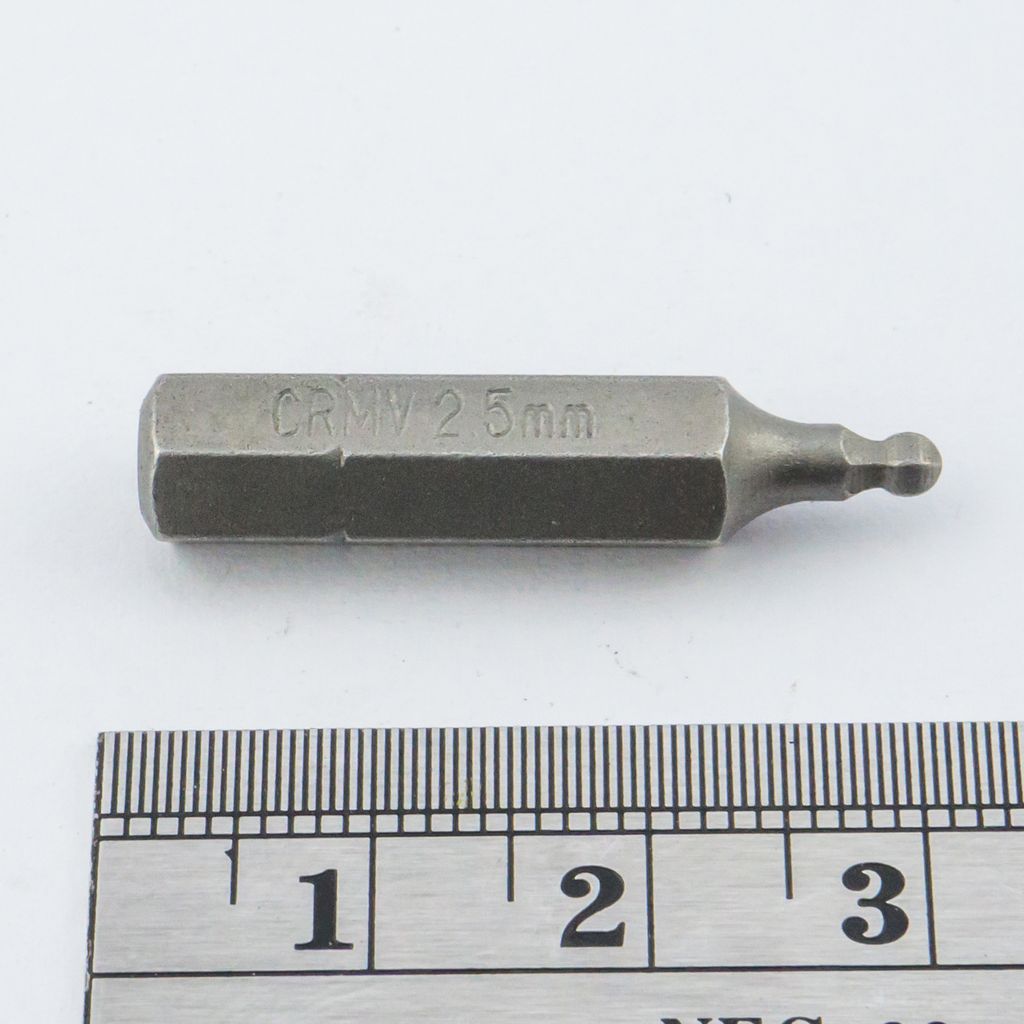FORCE Ball-End Hex Bit 1/4" NO.2.5, Model 12530025 photo 3