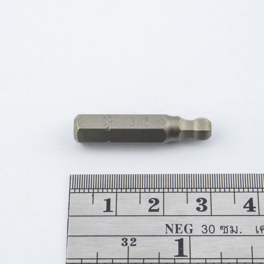 ดอกไขควง1/4" 6เหลี่ยมบอล 3/16" FORCE รุ่น 125303.16 รูปที่ 3
