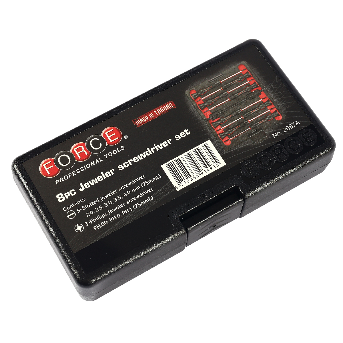FORCE 8-Piece Phillips & Slotted Screwdriver Set, Model 2087 photo 3