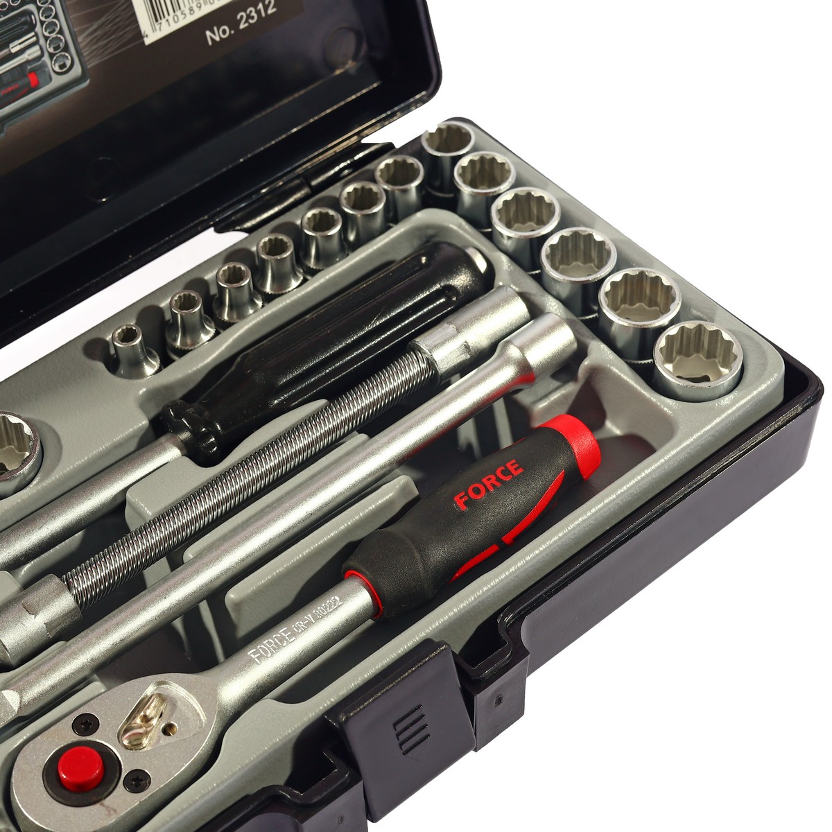 FORCE 1/4" 12PT 31-Piece Socket Set, Metric/Inch, Model 2312 price ฿1,188