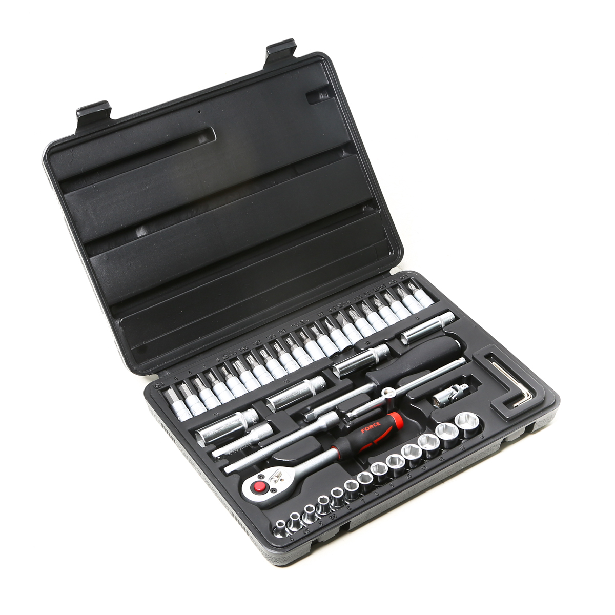 FORCE 1/4" 六角护角套筒 46件套 型号 2461-5 价格 ฿1,404
