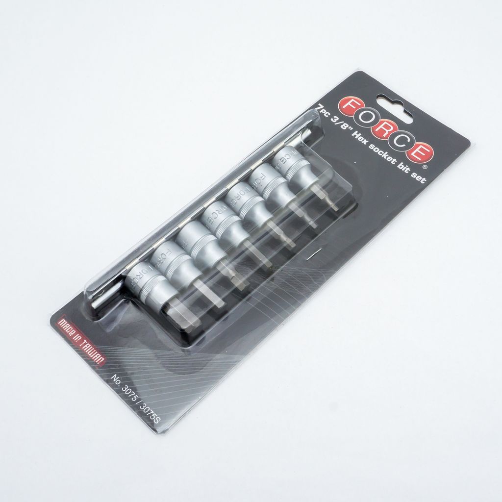 ชุดเดือย6PT 3/8"7ชิ้นNO.3-10มม L50มม FORCE รุ่น 3075 รูปที่ 4