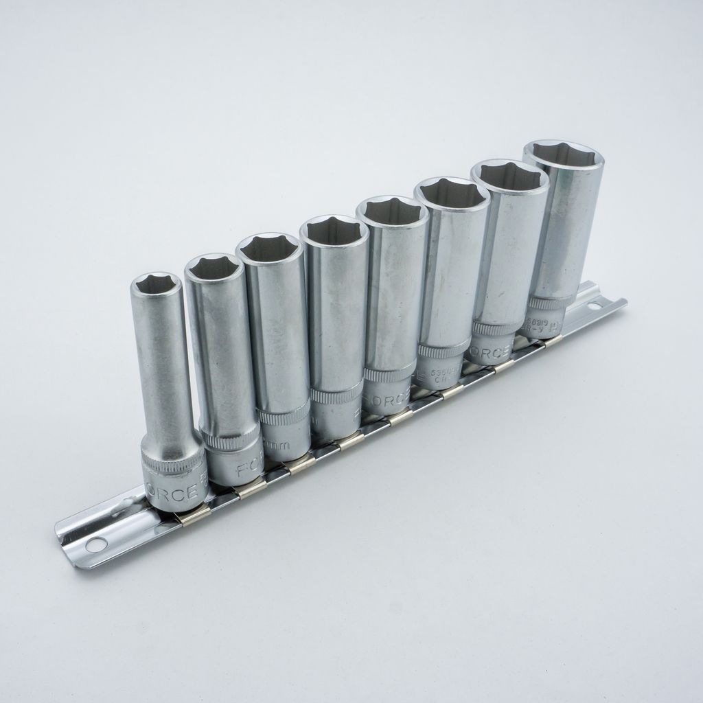 ชุดบ็อกยาว6PT. 3/8" 8ชิ้น 8-19มม. FORCE รุ่น 3082 ราคา ฿540