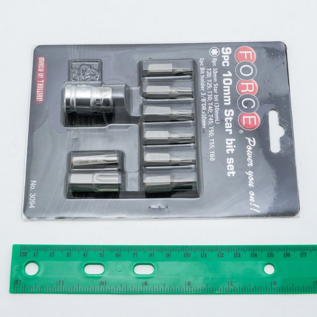ชุดลูกบ็อกซ์หัวจีบ3/8" 10มม 9ชิ้น FORCE รุ่น 3094 รูปที่ 3