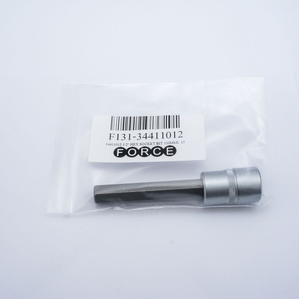 FORCE Hex Bit Socket 1/2" L110mm NO12, Model 34411012 photo 4