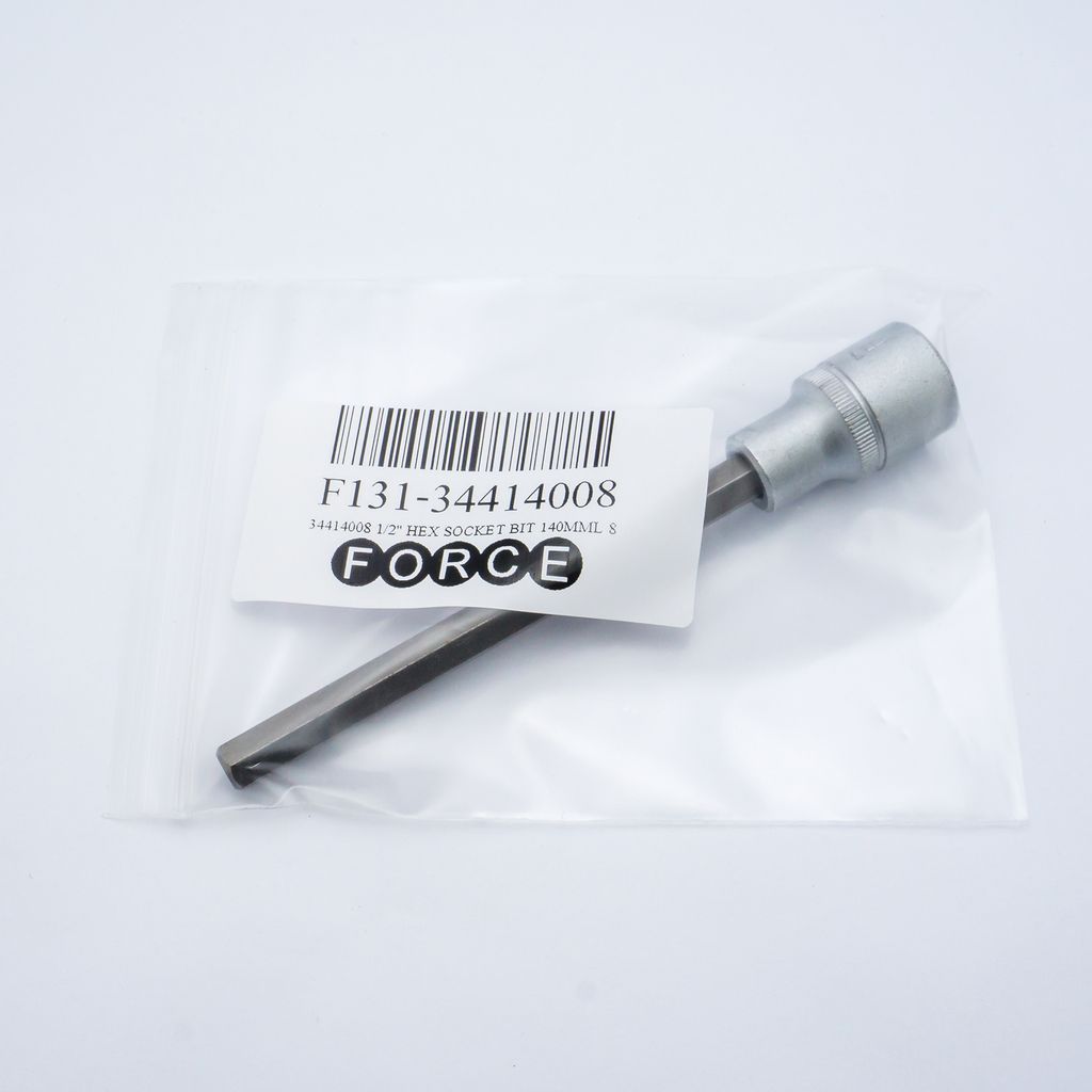 FORCE Hex Bit Socket 1/2" L140mm NO8, Model 34414008 photo 4