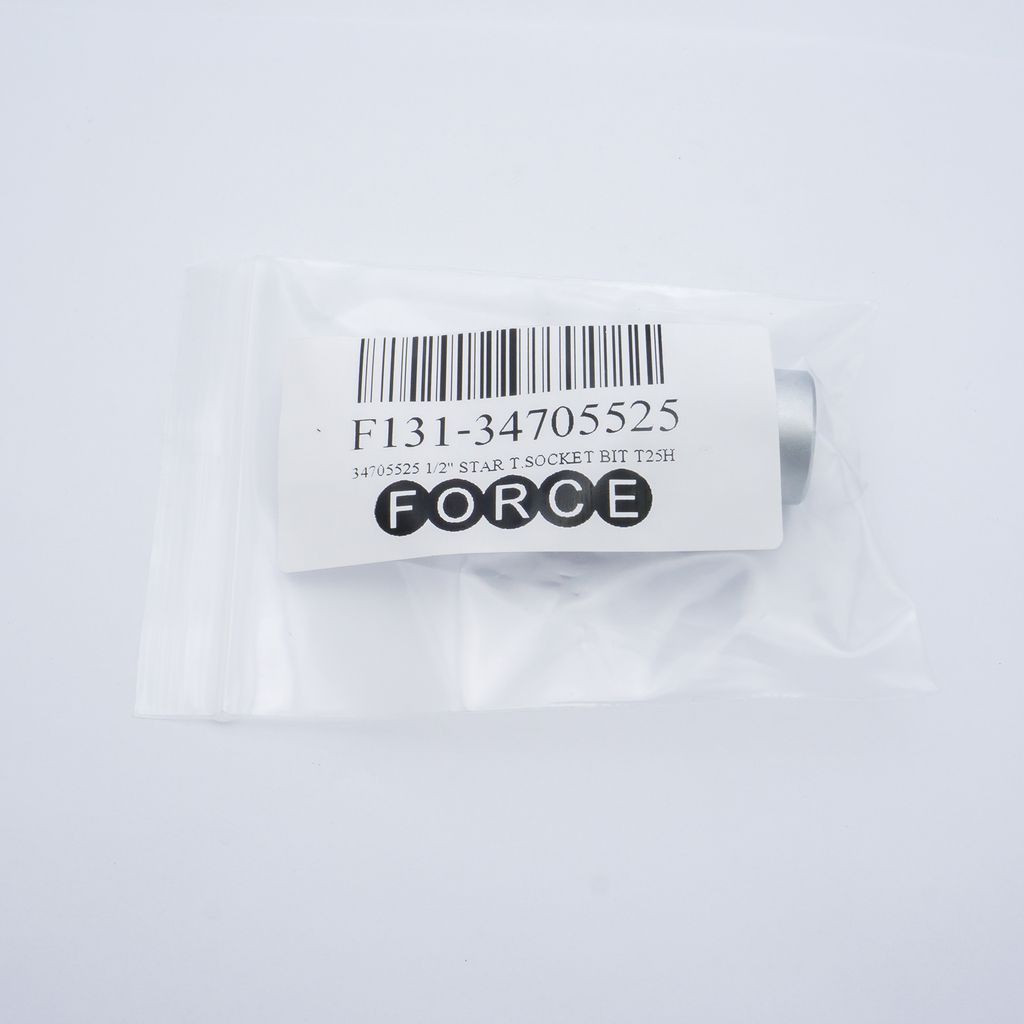 FORCE Tamper-Proof Torx Bit Socket 1/2" L55mm T25H, Model 34705525 photo 4