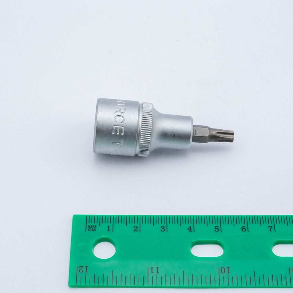 FORCE Tamper-Proof Torx Bit Socket 1/2" L55mm T27H, Model 34705527 photo 3