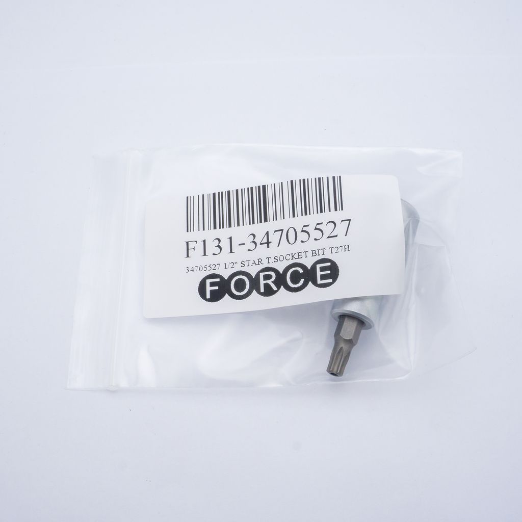 FORCE Tamper-Proof Torx Bit Socket 1/2" L55mm T27H, Model 34705527 photo 4