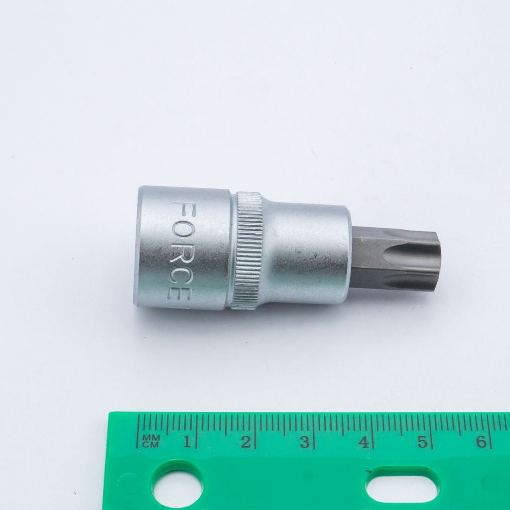 FORCE 带孔星形批头套筒 1/2" L55毫米 T55H 型号 34705555 图 3