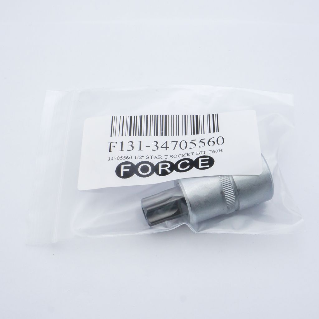 FORCE 带孔星形批头套筒 1/2" L55毫米 T60H 型号 34705560 图 4