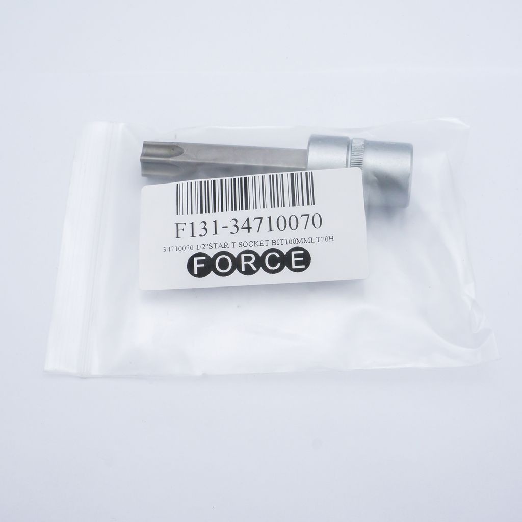 FORCE Tamper-Proof Torx Bit Socket 1/2" L100mm T70H, Model 34710070 photo 4