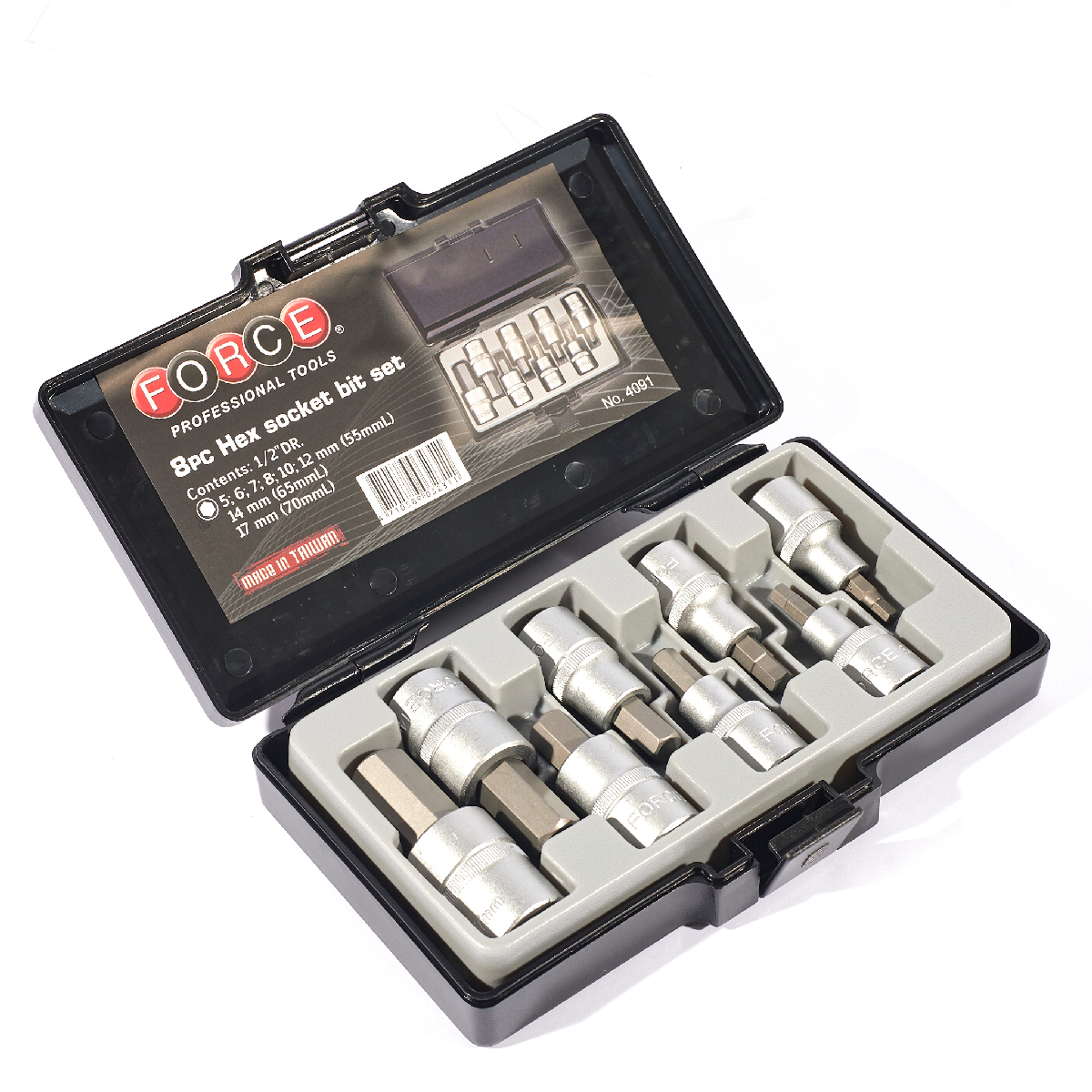 ชุดบ๊อกซ์เดือย 6PT.1/2" 8ชิ้น FORCE รุ่น 4091 ราคา ฿804