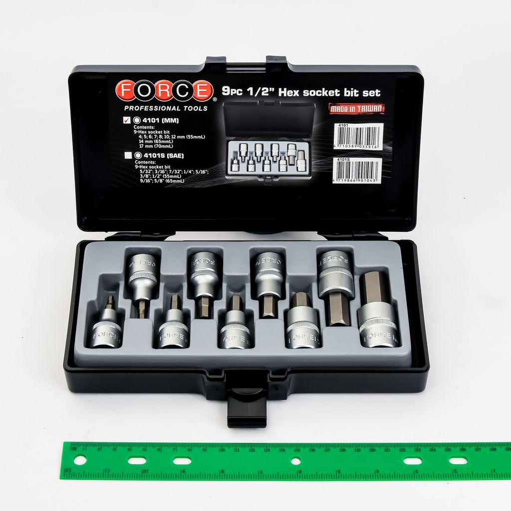 ชุดบ๊อกซ์เดือย 6PT.1/2" 9ชิ้น FORCE รุ่น 4101 รูปที่ 3