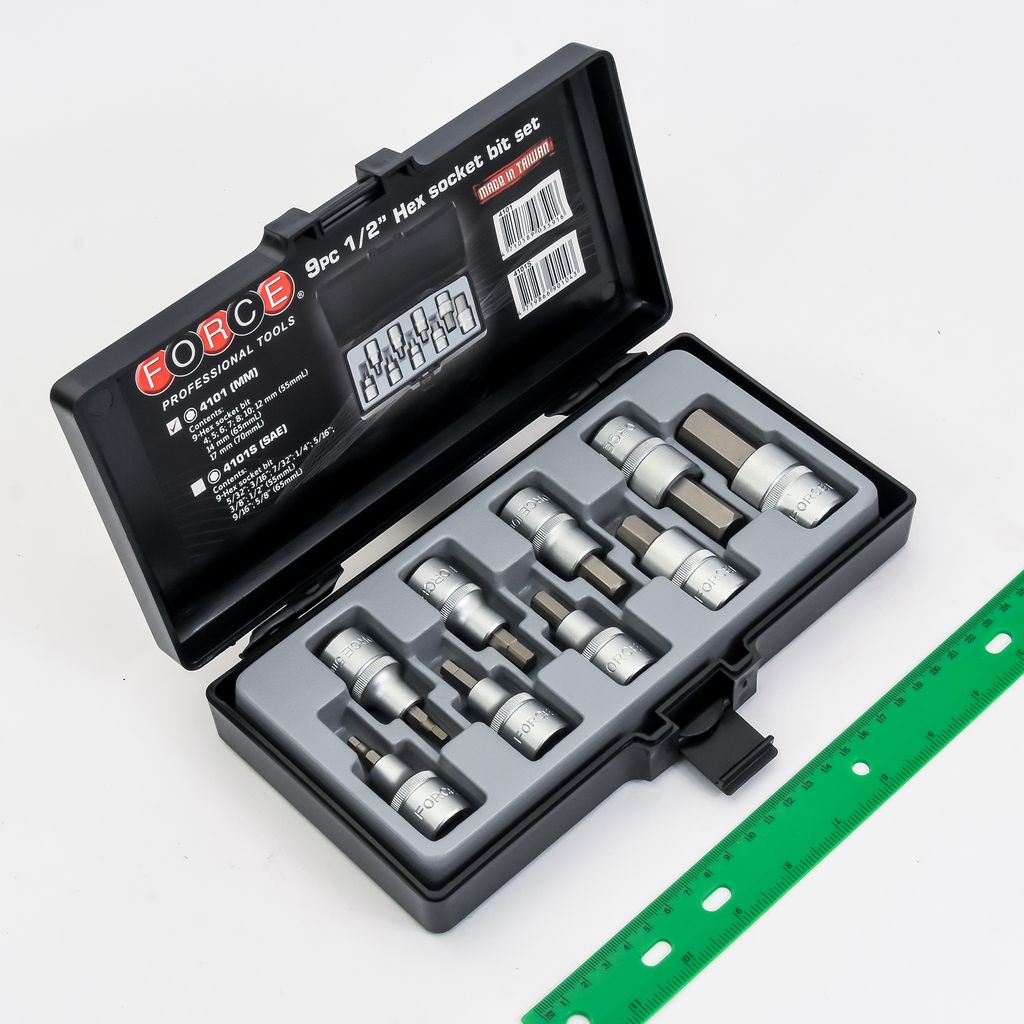 ชุดบ๊อกซ์เดือย 6PT.1/2" 9ชิ้น FORCE รุ่น 4101 ราคา ฿912