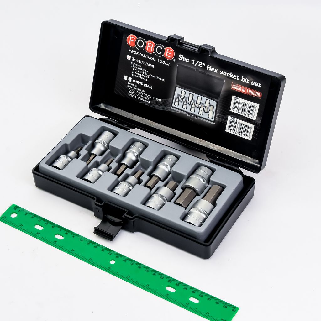 ชุดบ๊อกซ์เดือย 6PT.1/2" 9ชิ้น FORCE รุ่น 4101 รูปที่ 2