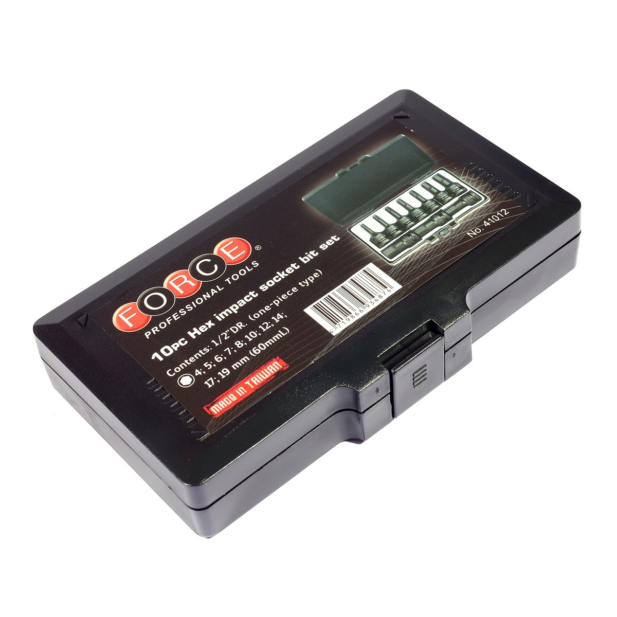 ชุดบ็อก6เหลี่ยมเดือยดำ1/2" 10ชิ้น FORCE รุ่น 41012 รูปที่ 2