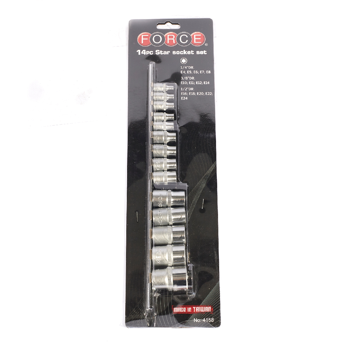ชุดลูกบ๊อกซ์หัวจีบ 1/2" 15 ชิ้น FORCE รุ่น 4158 รูปที่ 5