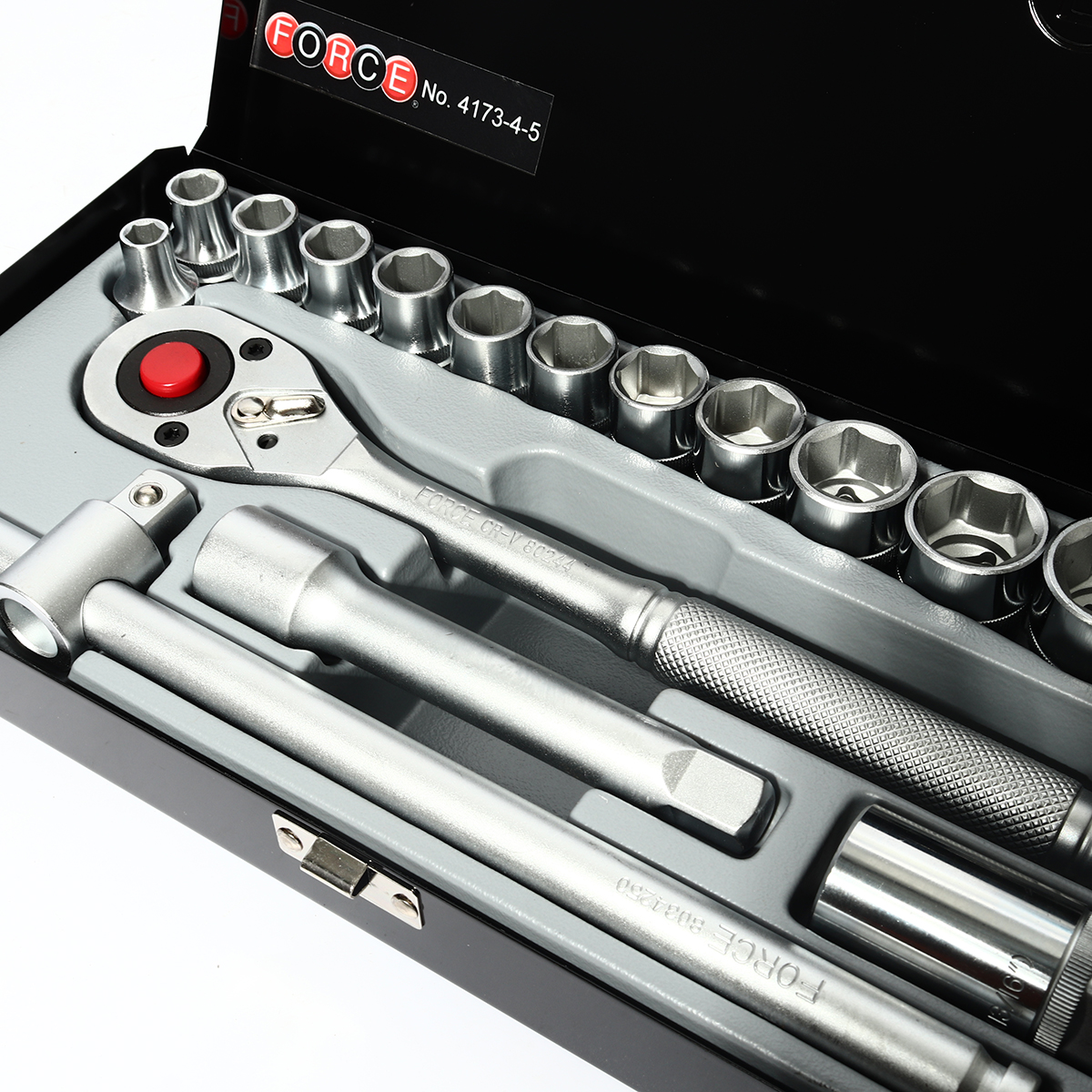 ชุดลูกบ็อกซ์ 1/2" 6เหลี่ยม17ชิ้น ด้ามเงา FORCE รุ่น 4173-4-5 รูปที่ 2