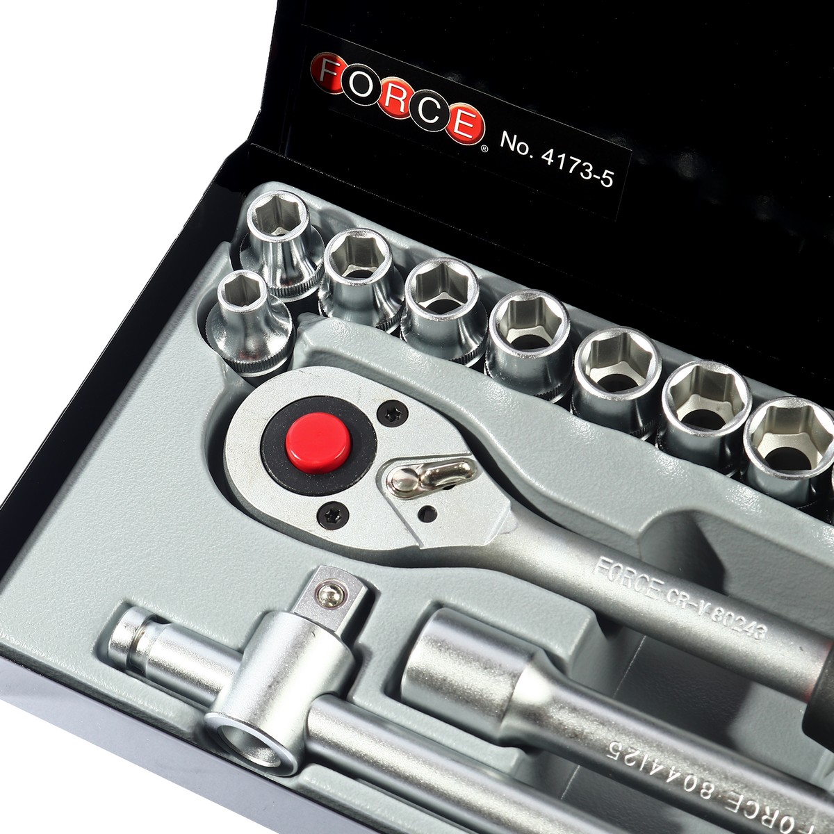 ชุดลูกบ๊อกซ์ 1/2" 17ชิ้น ด้ามขันหุ้มยาง FORCE รุ่น 4173-5 รูปที่ 2