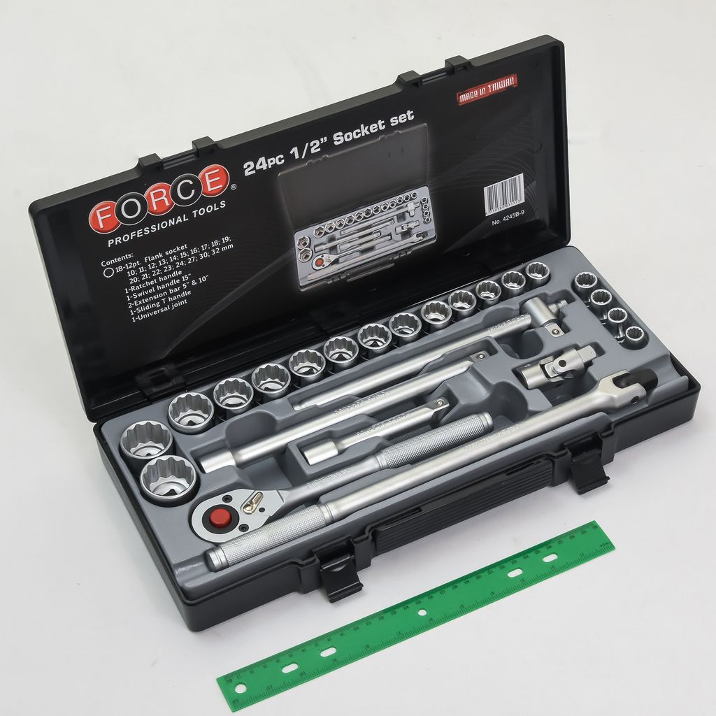 ชุดลูกบ๊อกซ์ 12 PT.1/2" 24ชิ้น FORCE รุ่น 4245B-9 ราคา ฿2,292