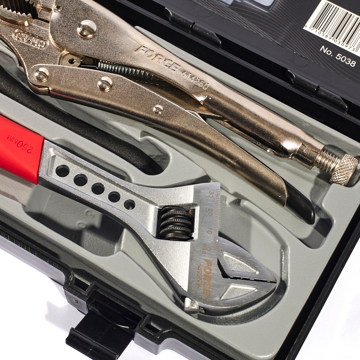 ประแจเลื่อน,คีมล็อค,คีมคอเลื่อน 10" FORCE รุ่น 5038 รูปที่ 4
