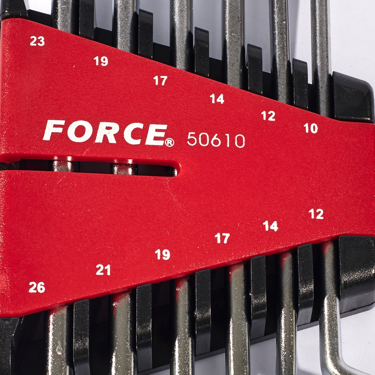 ชุดประแจแหวน 75 องศา 6 ชิ้น 10X12-23X26 มม. FORCE รุ่น 50610 รูปที่ 3