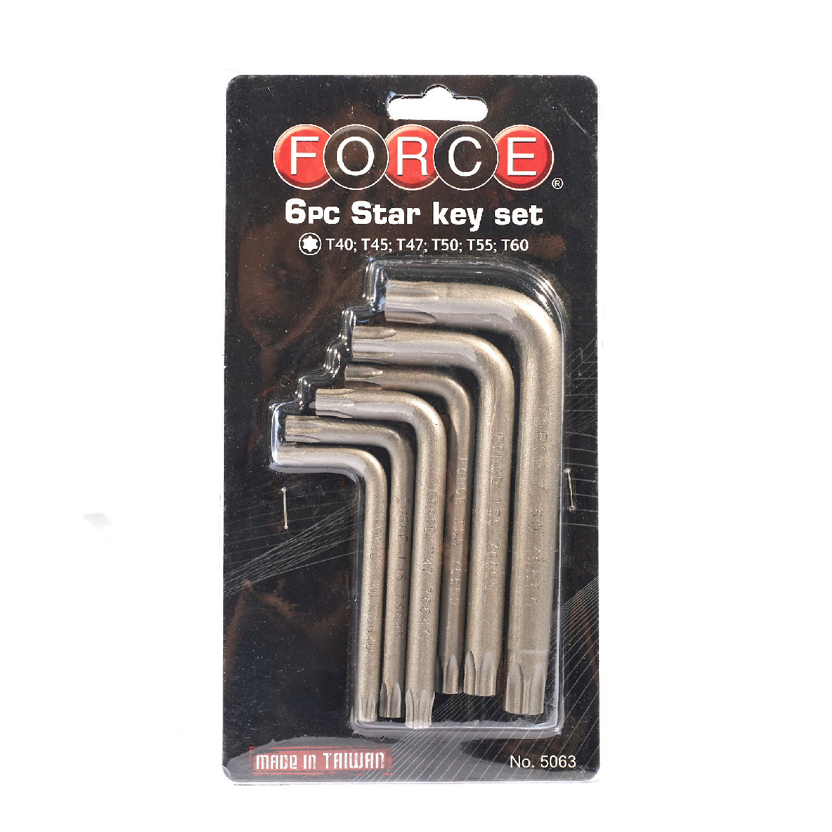 ชุดประแจหัวจีบ 6 ชิ้น ขนาด T40-T60 FORCE รุ่น 5063 รูปที่ 4
