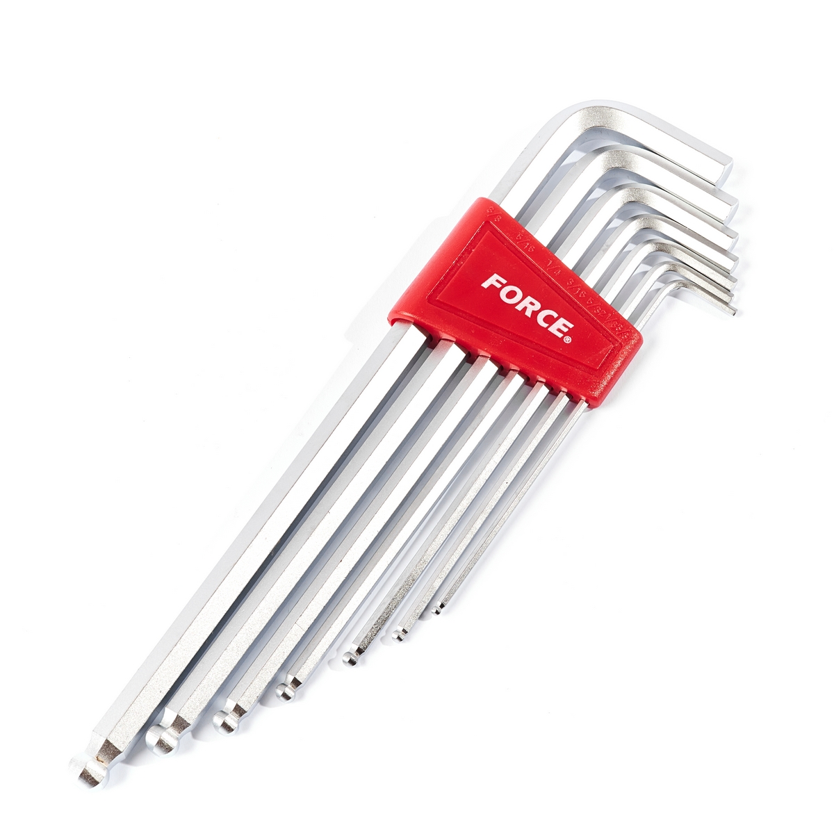 ชุดประแจ L 6PT. หัวบอล ยาวพิเศษ 3/32-3/8" FORCE รุ่น 5072XLBS ราคา ฿480