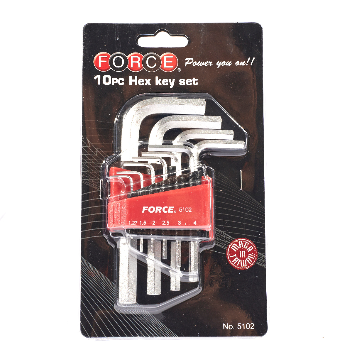 ชุดประแจหกเหลี่ยม 1.27-10 มม. FORCE รุ่น 5102 รูปที่ 5