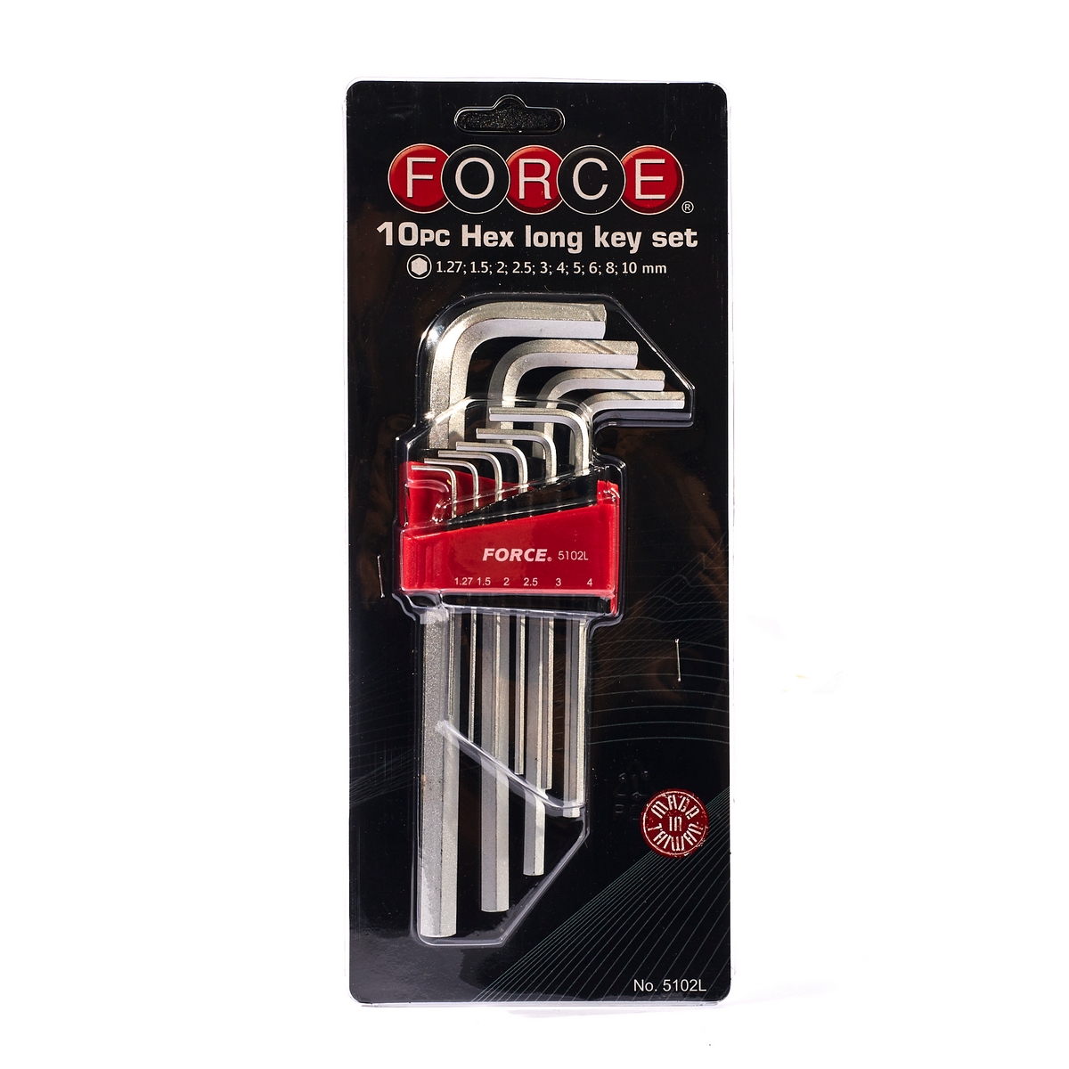 ชุดประแจหกเหลี่ยมก้านยาว 1.27-10 มม. FORCE รุ่น 5102L รูปที่ 5