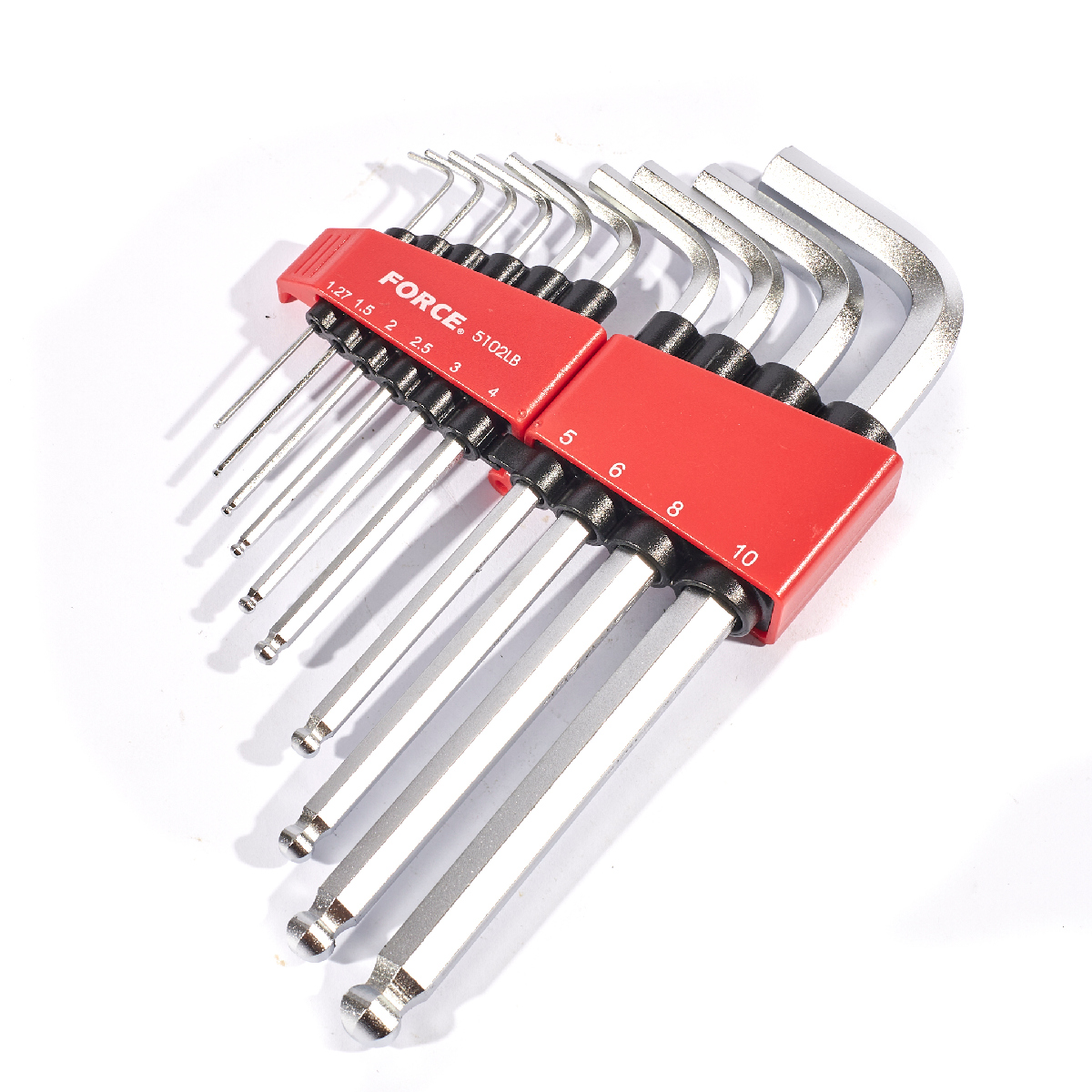 ชุดประแจแอลหัวบอลยาว 10 ชิ้น FORCE รุ่น 5102LB รูปที่ 2